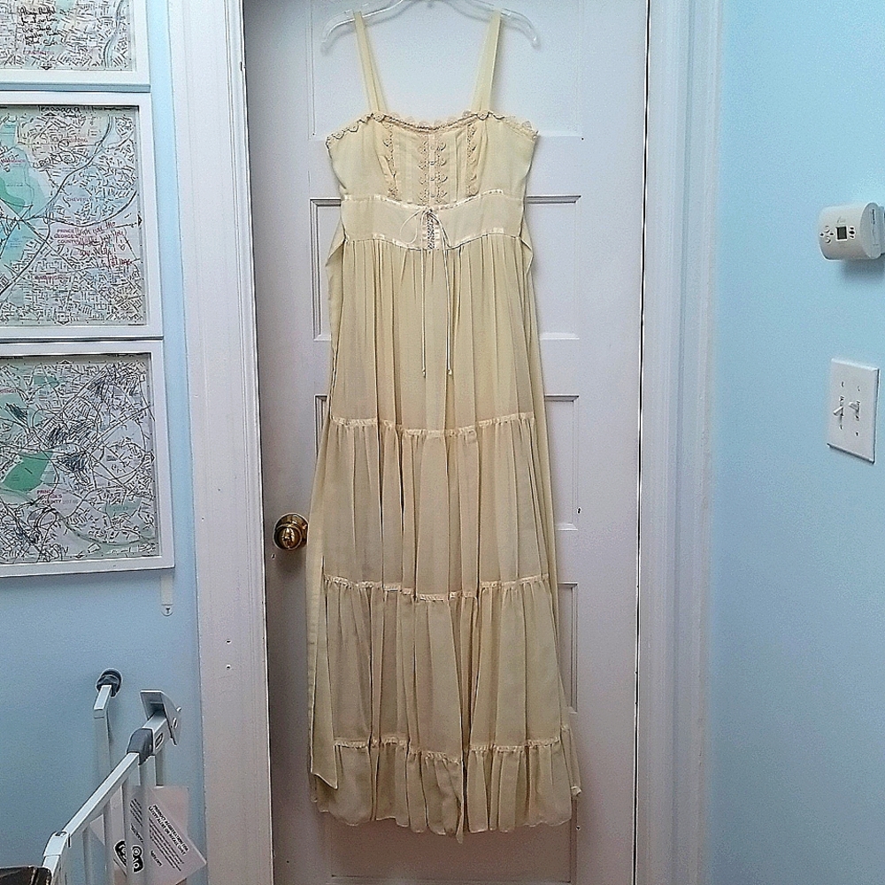 Gunne Sax off white vintage dress size 0